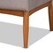 Baxton Studio Riordan Mid-Century Modern Grey Fabric and Walnut Brown Finished Wood 4-Piece Dining Nook Set 186-11355-9308-9305-Zoro - alternate 7